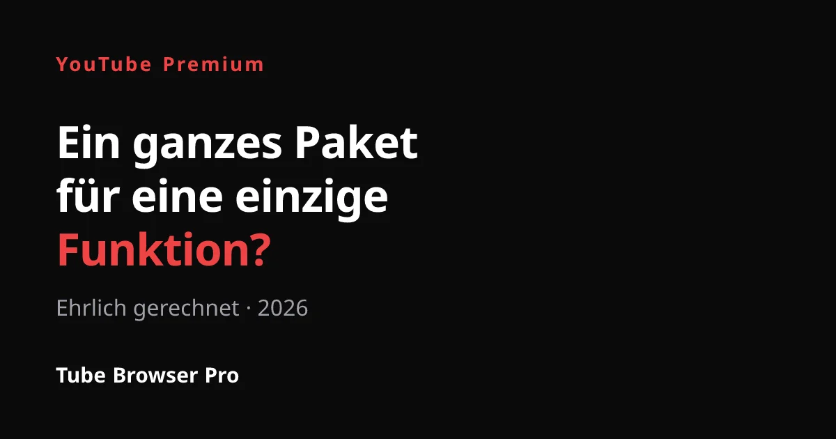 Lohnt sich YouTube Premium 2026
