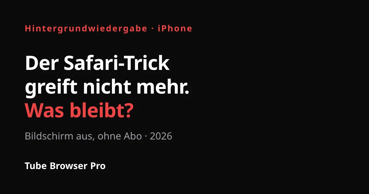 YouTube im Hintergrund auf dem iPhone