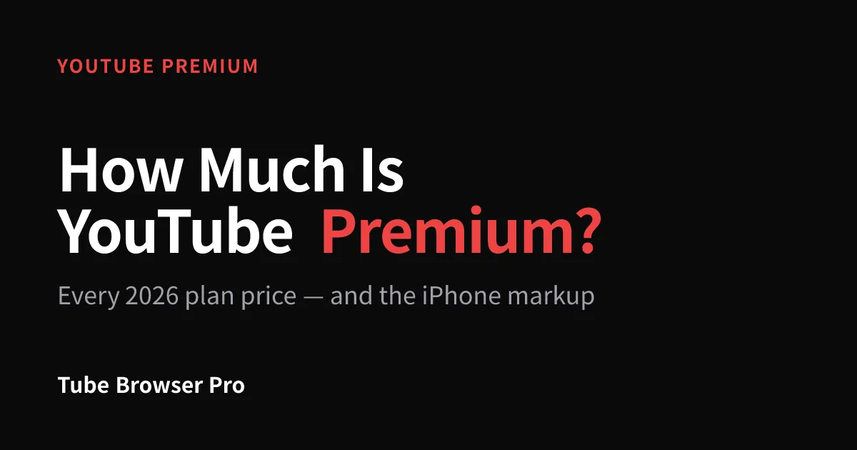 How Much Is YouTube Premium in 2026