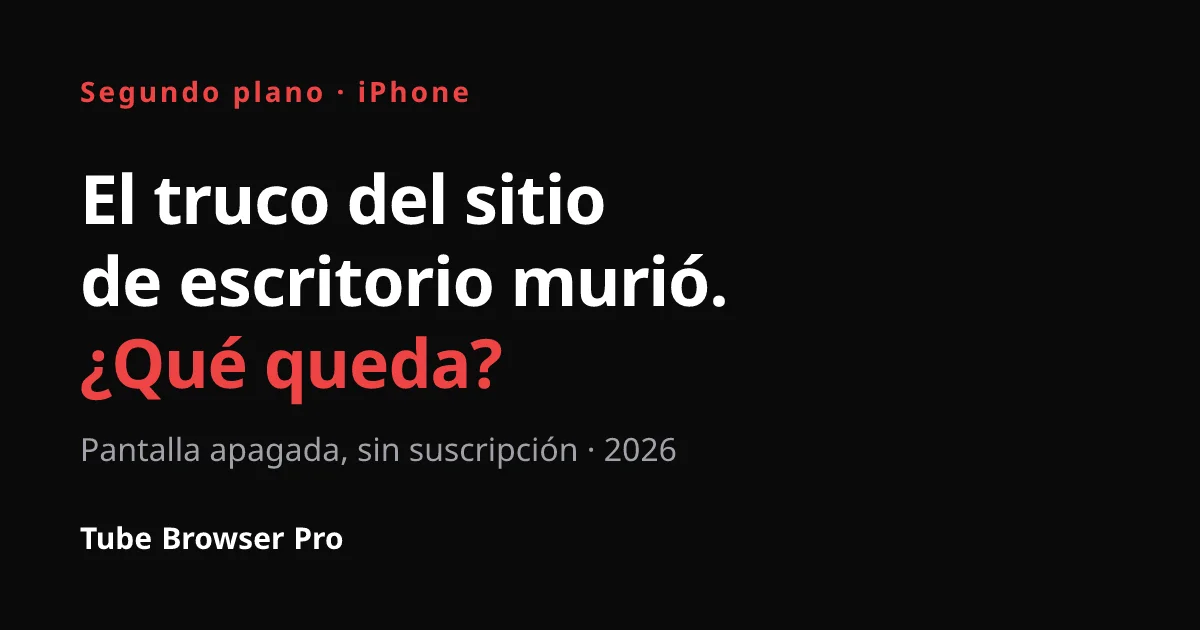 YouTube en segundo plano en iPhone