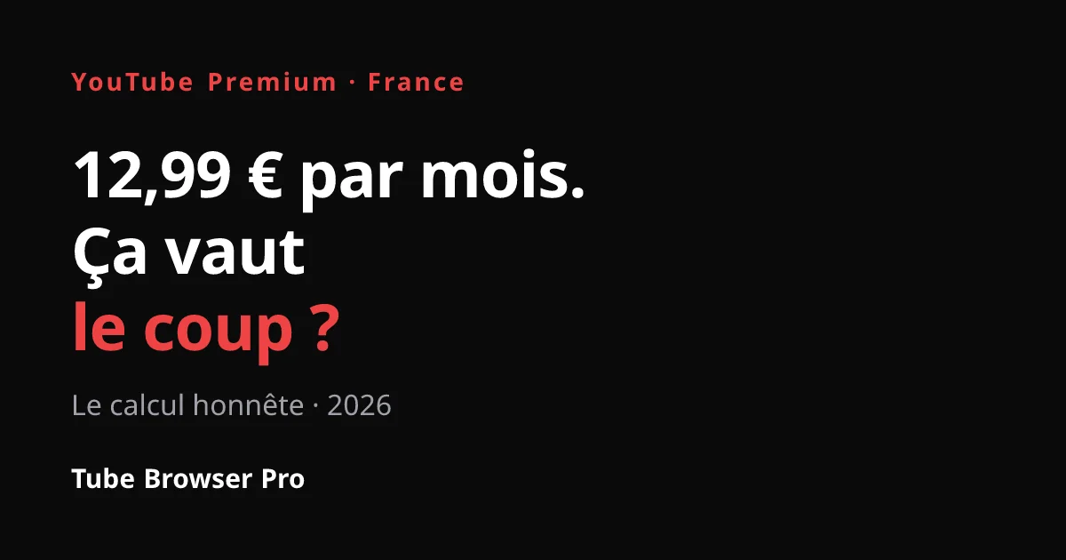 YouTube Premium vaut-il le coup en 2026