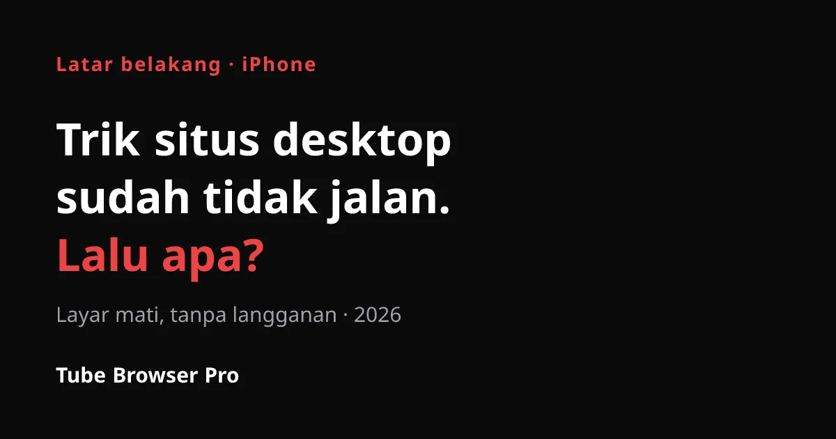 YouTube di latar belakang iPhone