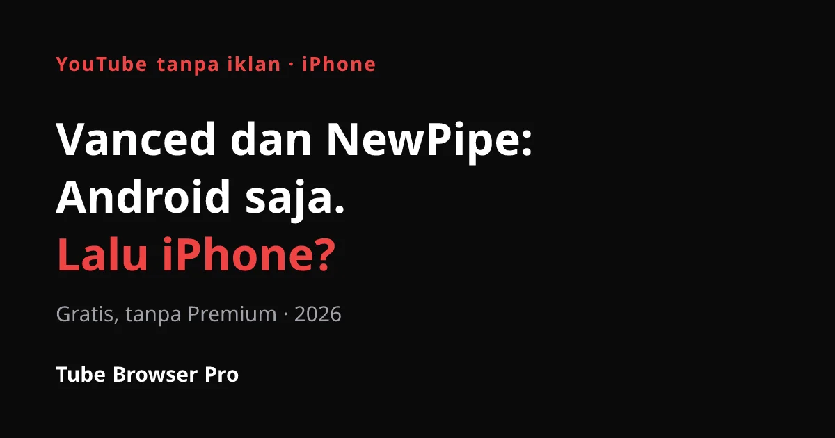 YouTube tanpa iklan di iPhone