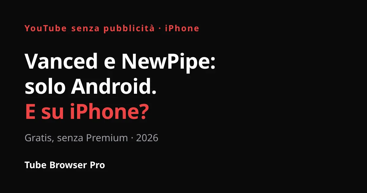 YouTube senza pubblicità su iPhone