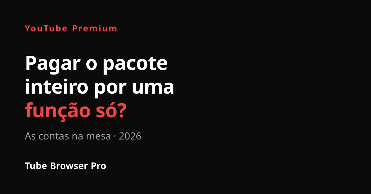 Vale a pena o YouTube Premium em 2026