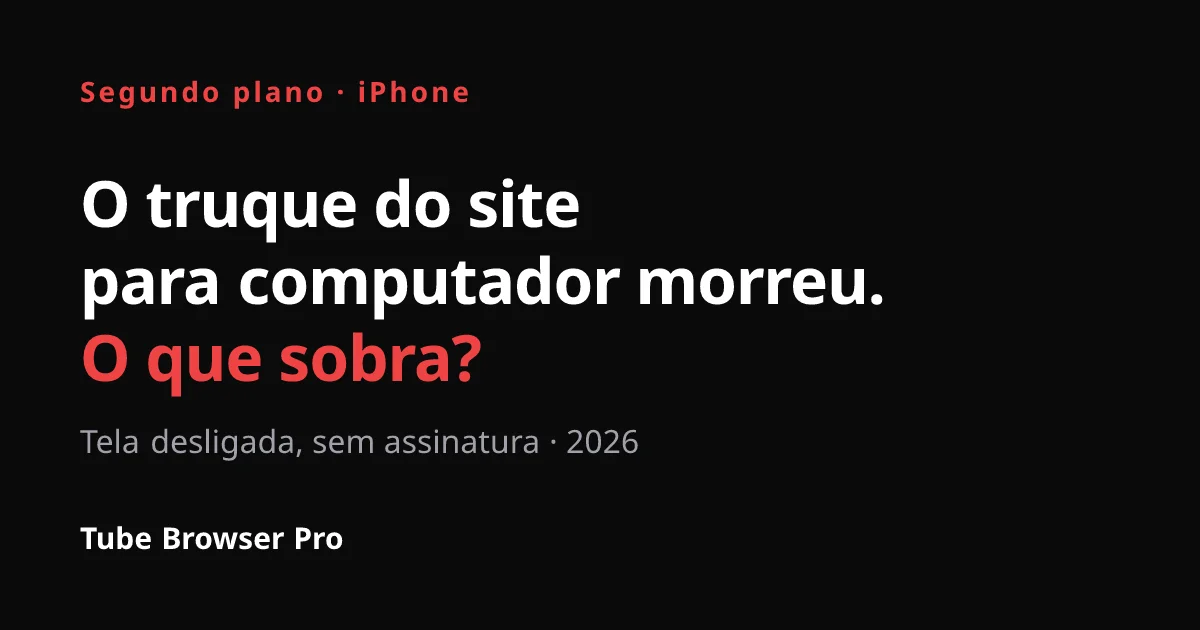 YouTube em segundo plano no iPhone