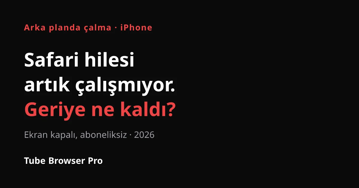 iPhone'da YouTube arka planda çalma