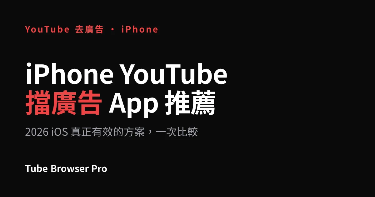 iPhone YouTube 擋廣告 App 推薦